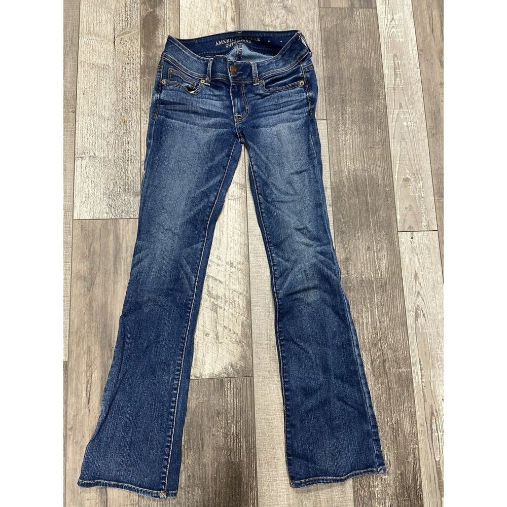American Eagle Womens Sz 4 Reg Skinny Jeans Dark Wash Soft Denim